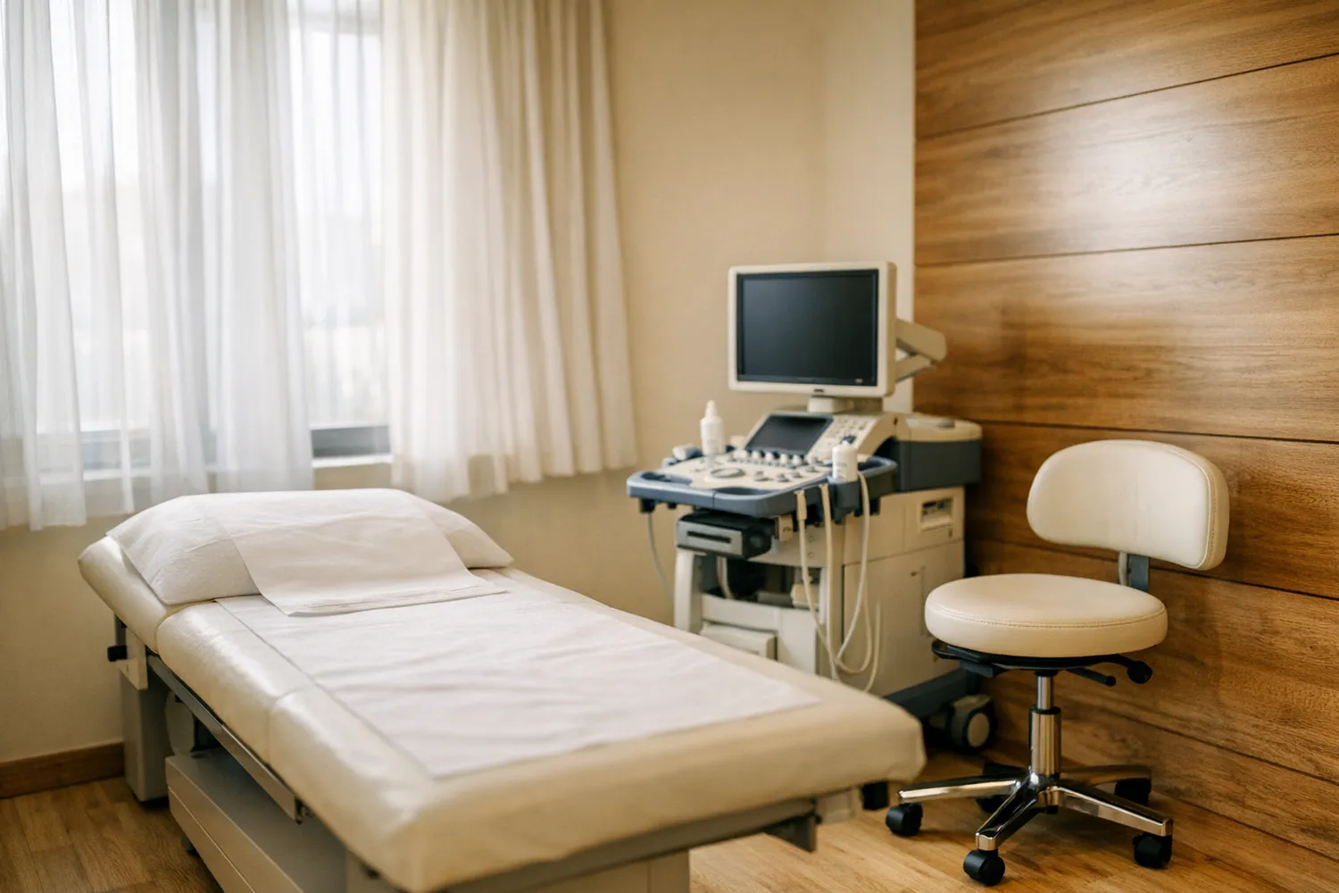 Vorbereiteter IUI-Behandlungsraum in einer Kinderwunschklinik