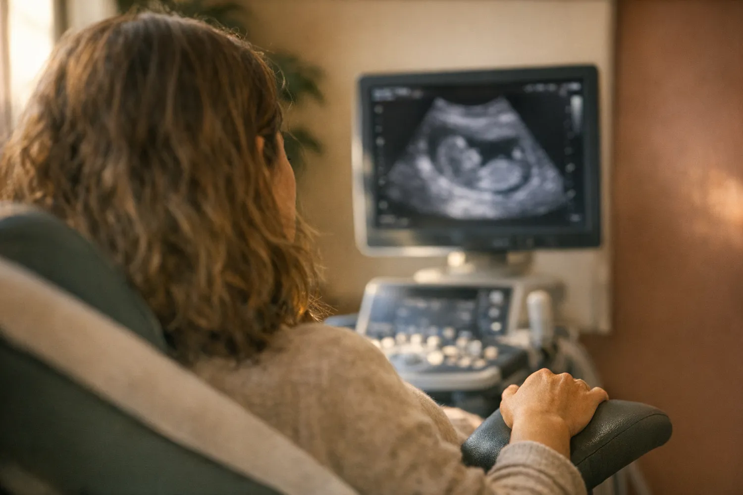 Ultraschall-Monitor bei der Fruchtbarkeitsuntersuchung