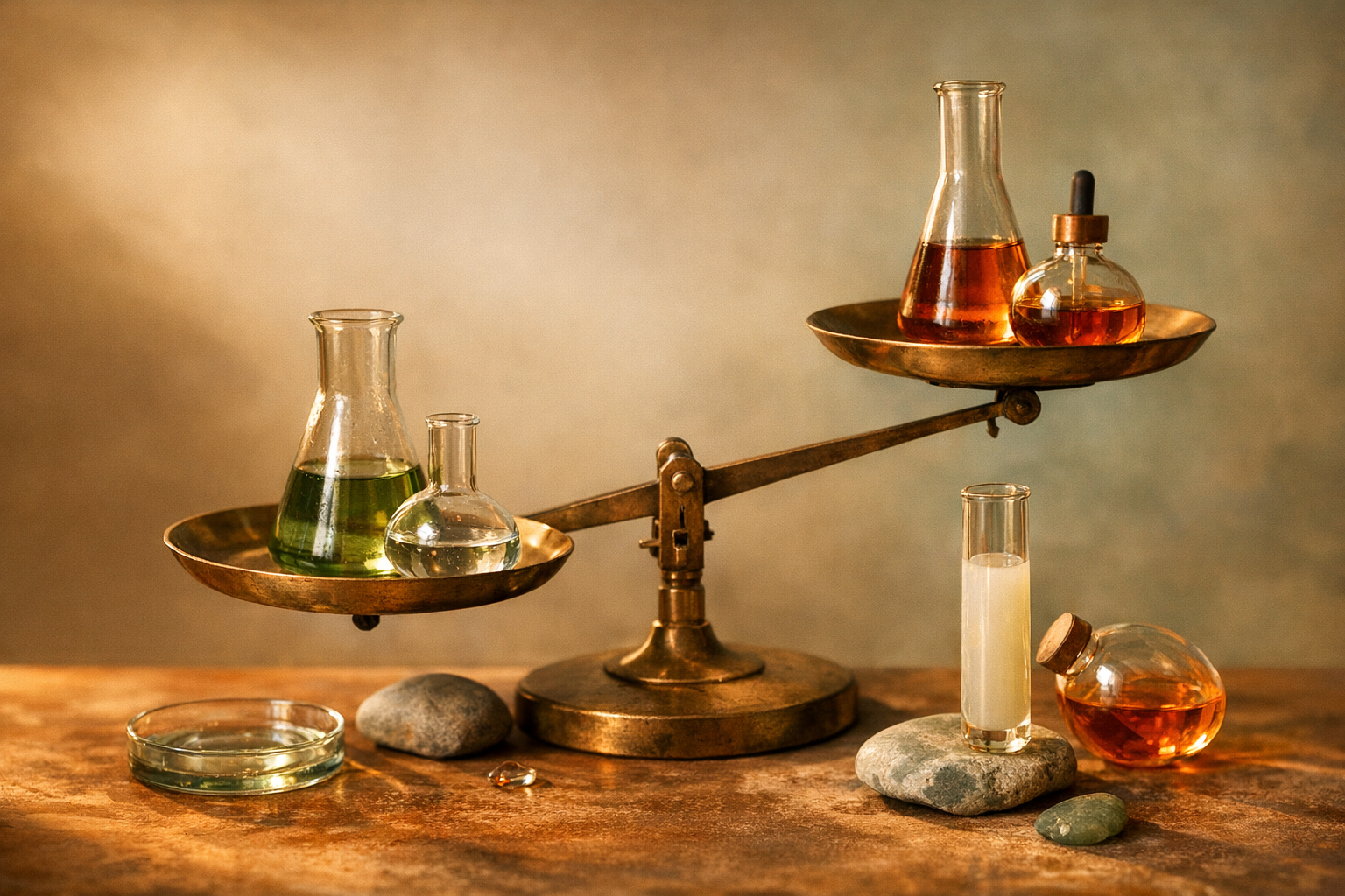 Symbolische Darstellung des hormonellen Ungleichgewichs bei PCOS