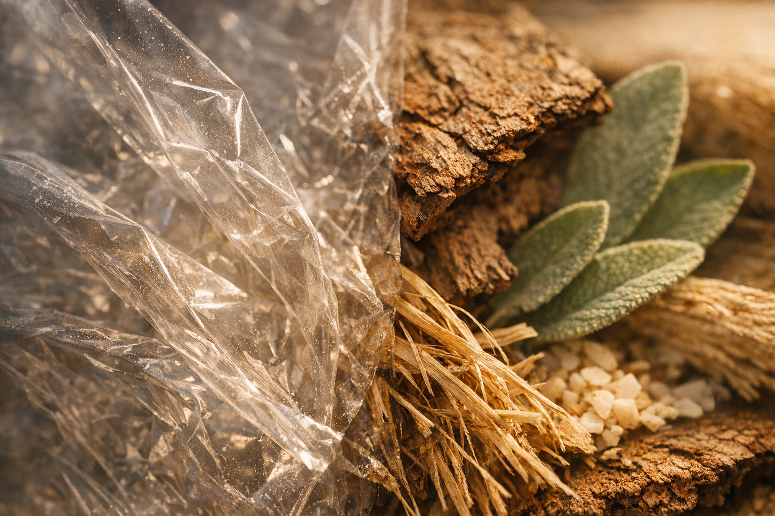 Plastik vs. natürliche Materialien zeigen Umweltbelastung für Fruchtbarkeit