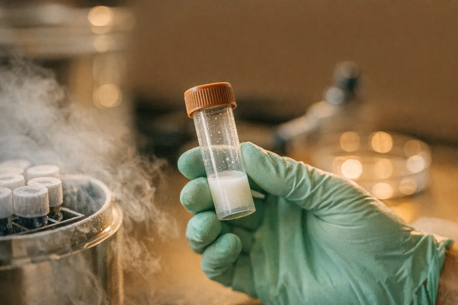 Paar berät sich über Samenspende-Optionen