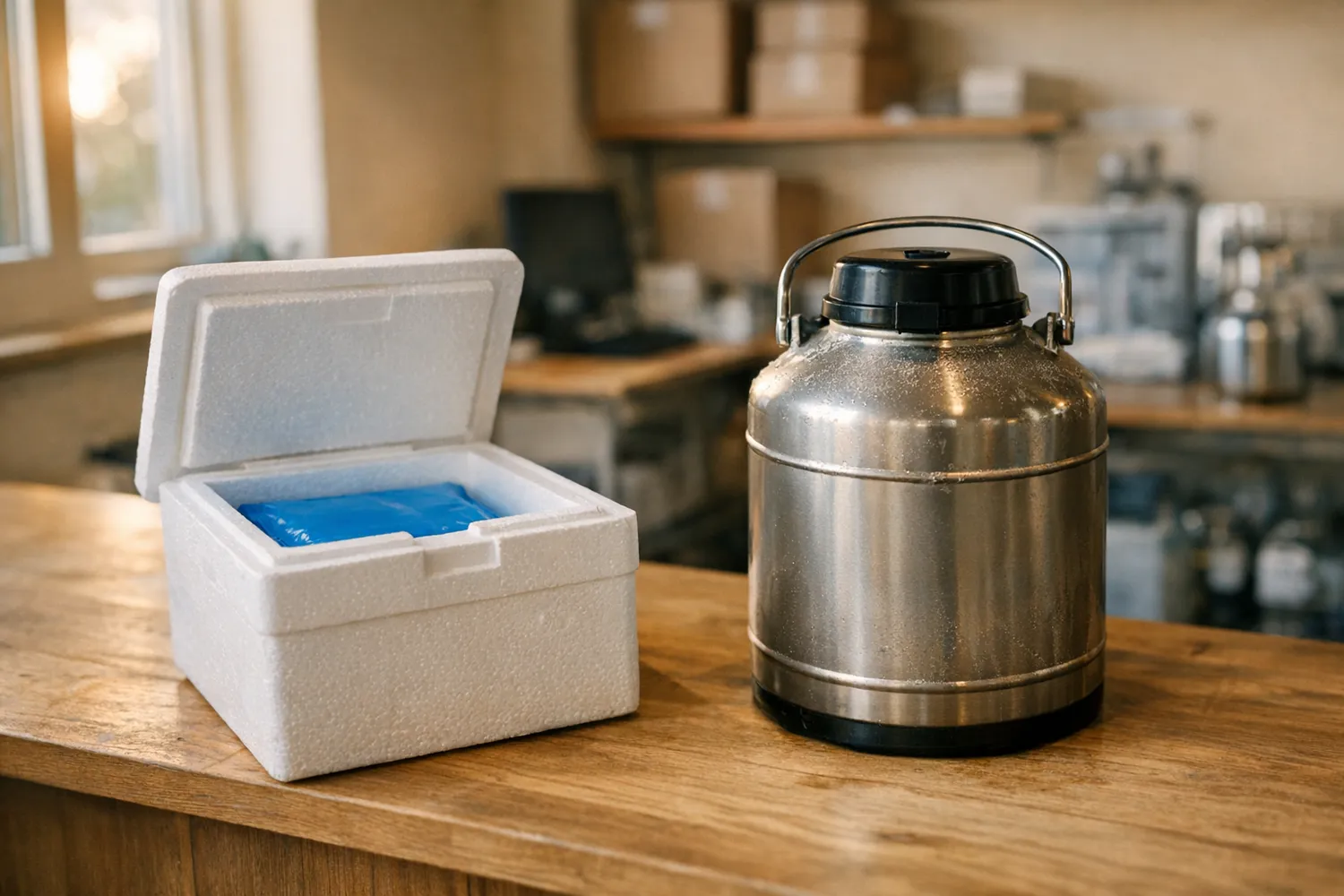 Kryoversand und Transport von Spendersammen aus der Samenbank