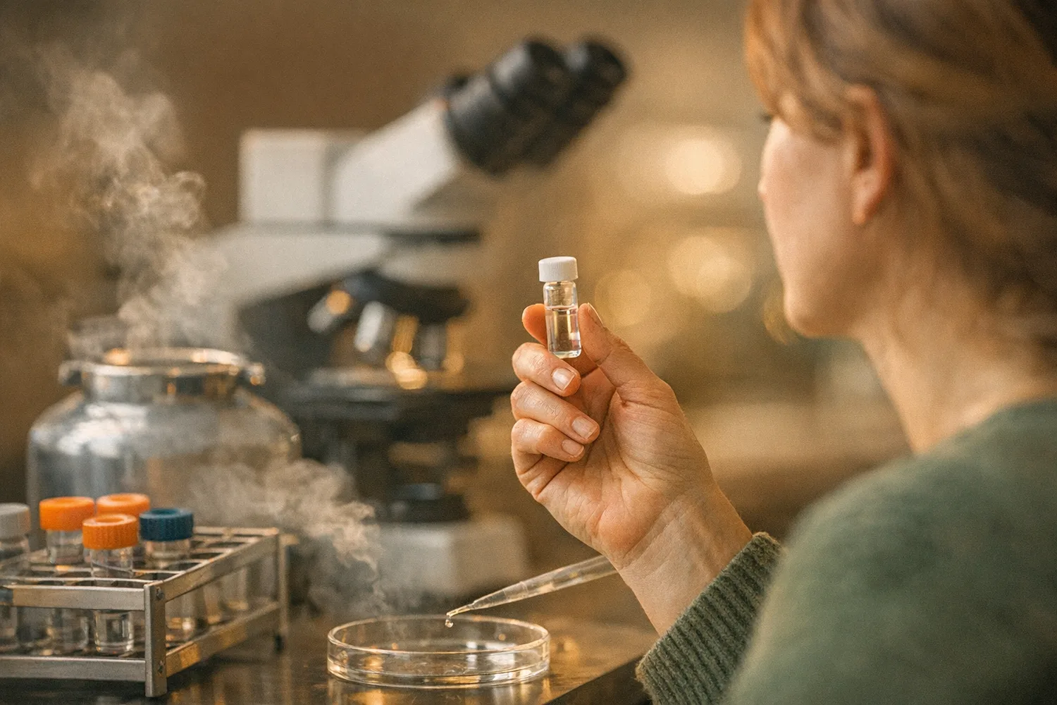 Single Frau mit positivem Schwangerschaftstest lächelnd