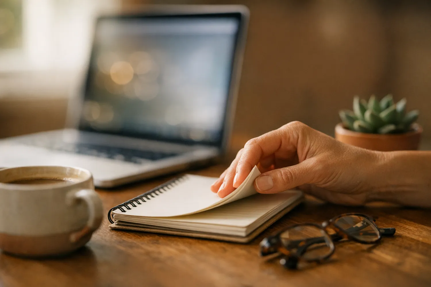 Frau recherchiert zu Hause am Laptop zum Thema Samenspende als Single