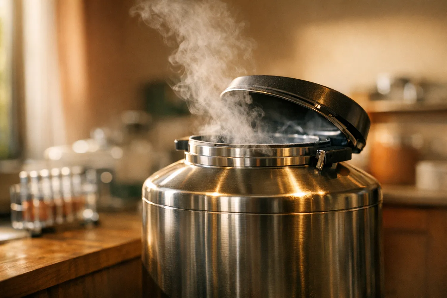 Kryotank mit vitrifizierten Eizellen in einem modernen Fertilitätslabor