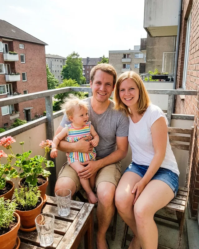 Glückliches Paar mit Baby